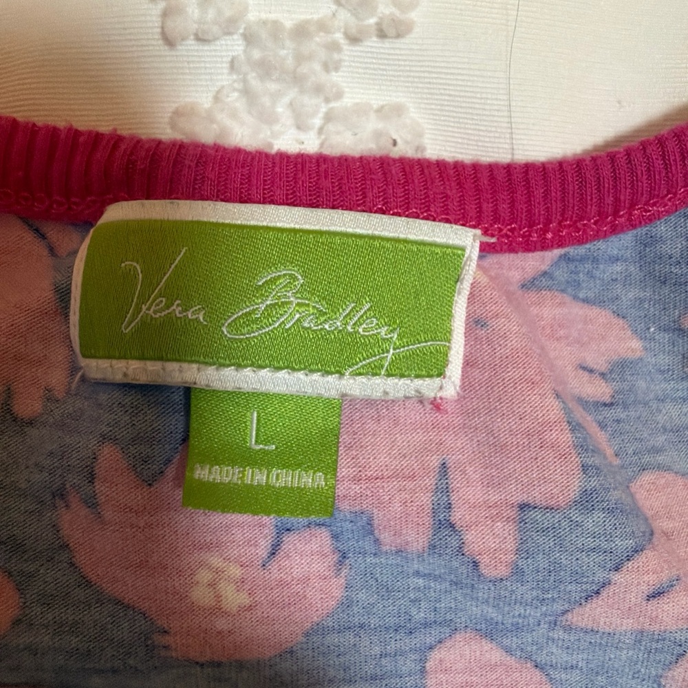 Vera Bradley Women’s Art Poppies Tank Top Multicolor Floral Racer Back Pj Size L - Picture 5 of 8